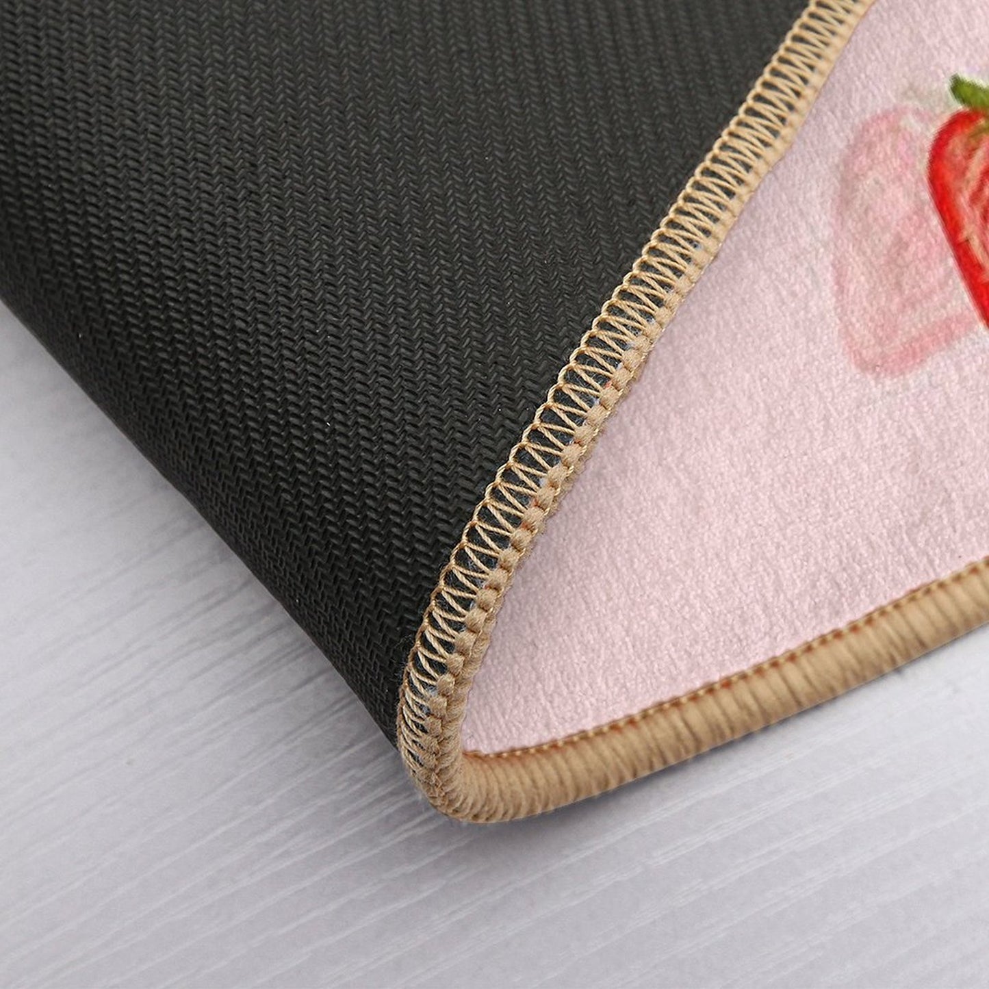 Strawberry Pattern  Easy Maintenance Bath Mat