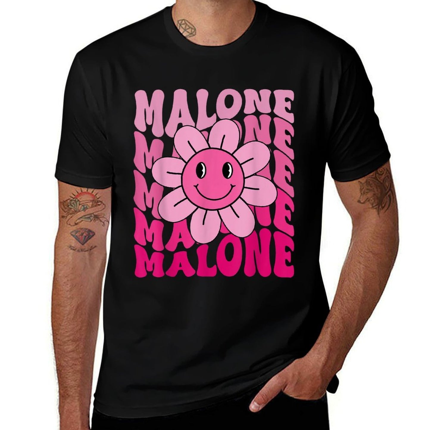 Malone First Name I Love Malone Girl Groovy 80's Vintage  Odor-resistant T-Shirt