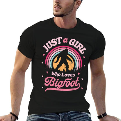 Bigfoot Just A Girl Who Loves Sasquatch Funny Retro Vintage  Soft T-Shirt