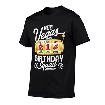 Las Vegas 21st Birthday Squad  Heathered Texture T-Shirt