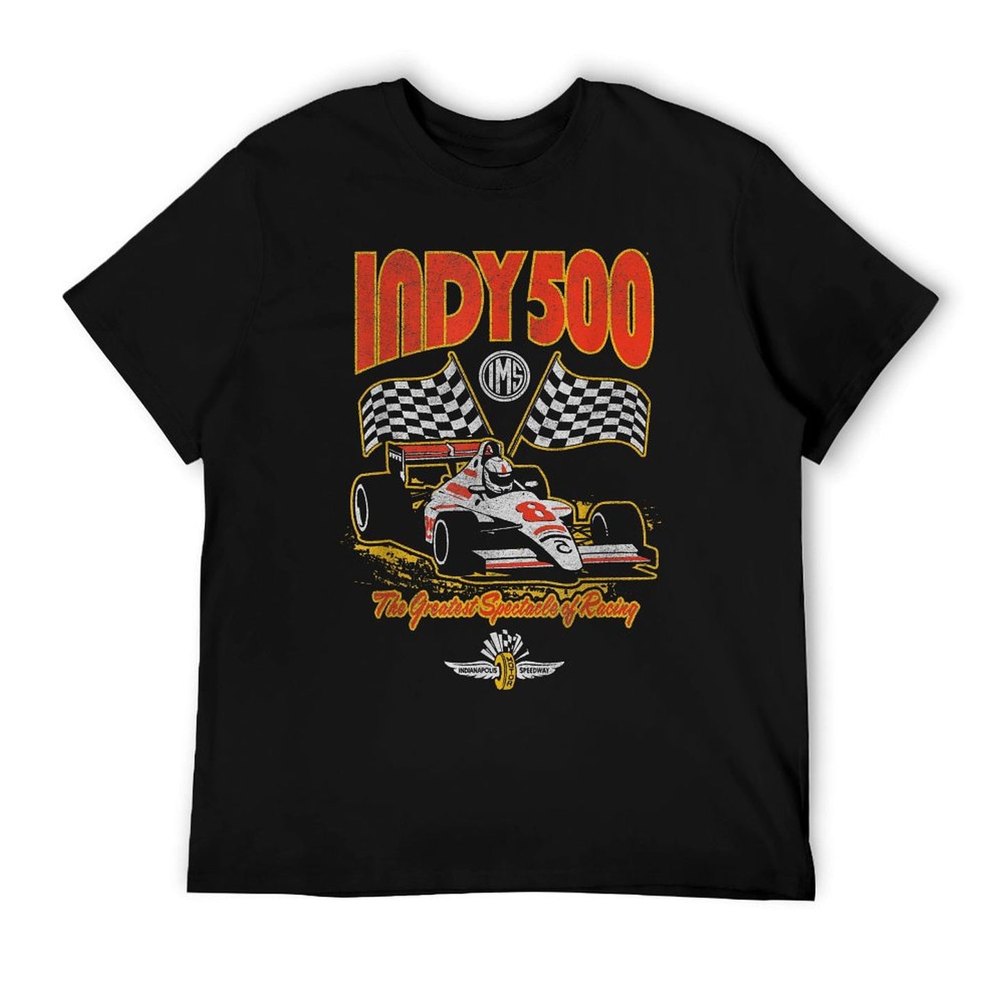 Indy 500 The Greatest Spectacle In Racing Distressed Style Soft T-Shirt