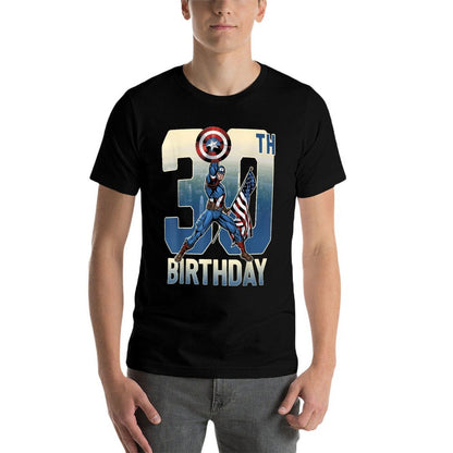 Marvel Captain America 30th Birthday Graphic  Cotton T-Shirt