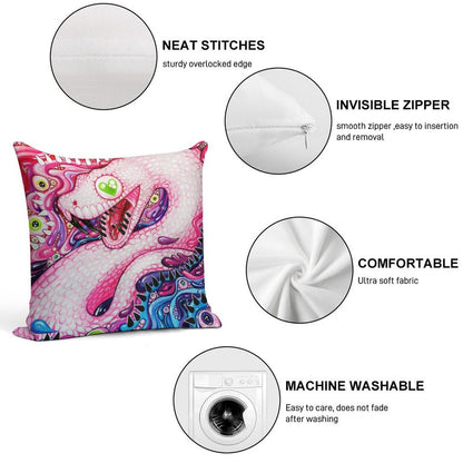 Glittersnake - Acrylic Painting Soft Fade-Resistant Throw Pillow