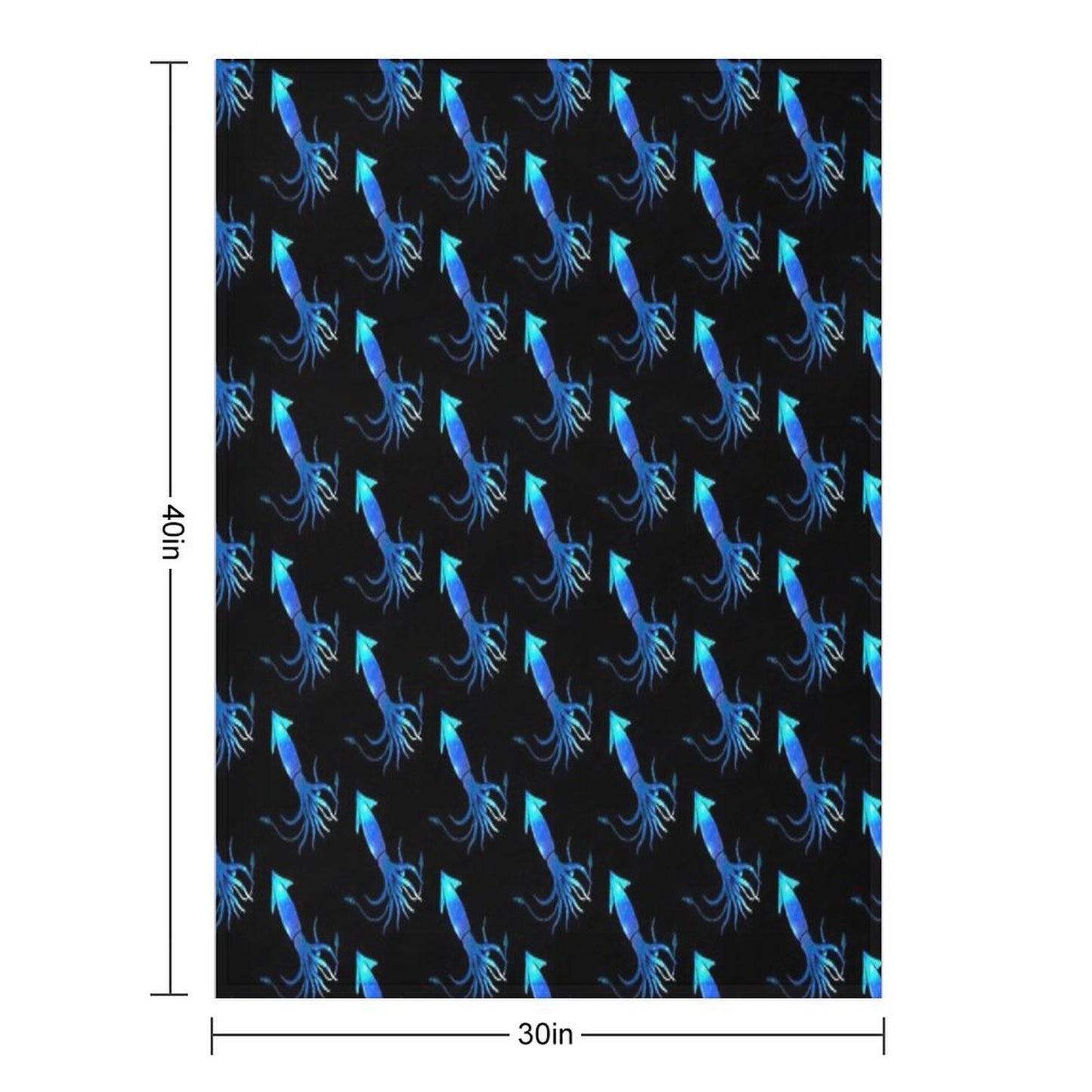 Astral Giant Squid Machine-washable Throw Blanket