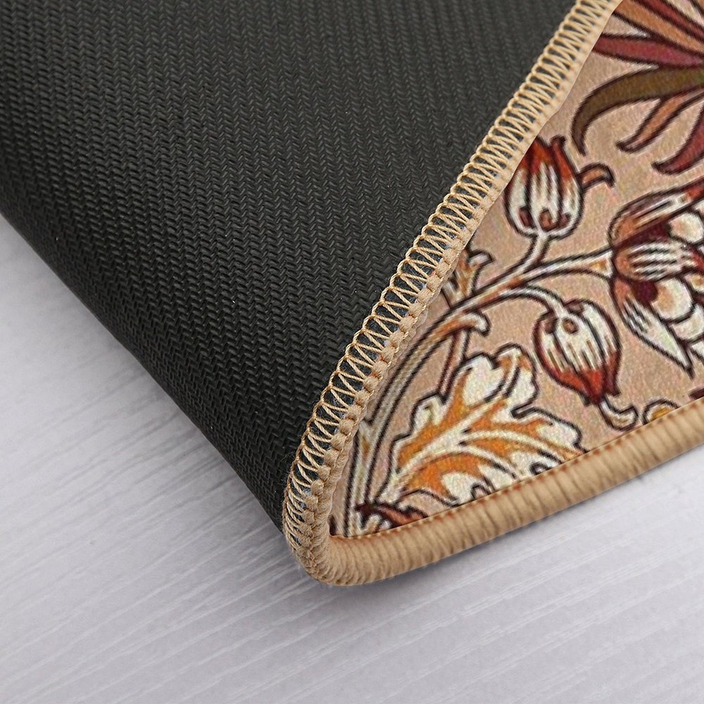 William Morris Hyacinth, Brown And Beige  Stain-Proof Bath Mat