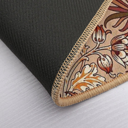 William Morris Hyacinth, Brown And Beige  Stain-Proof Bath Mat