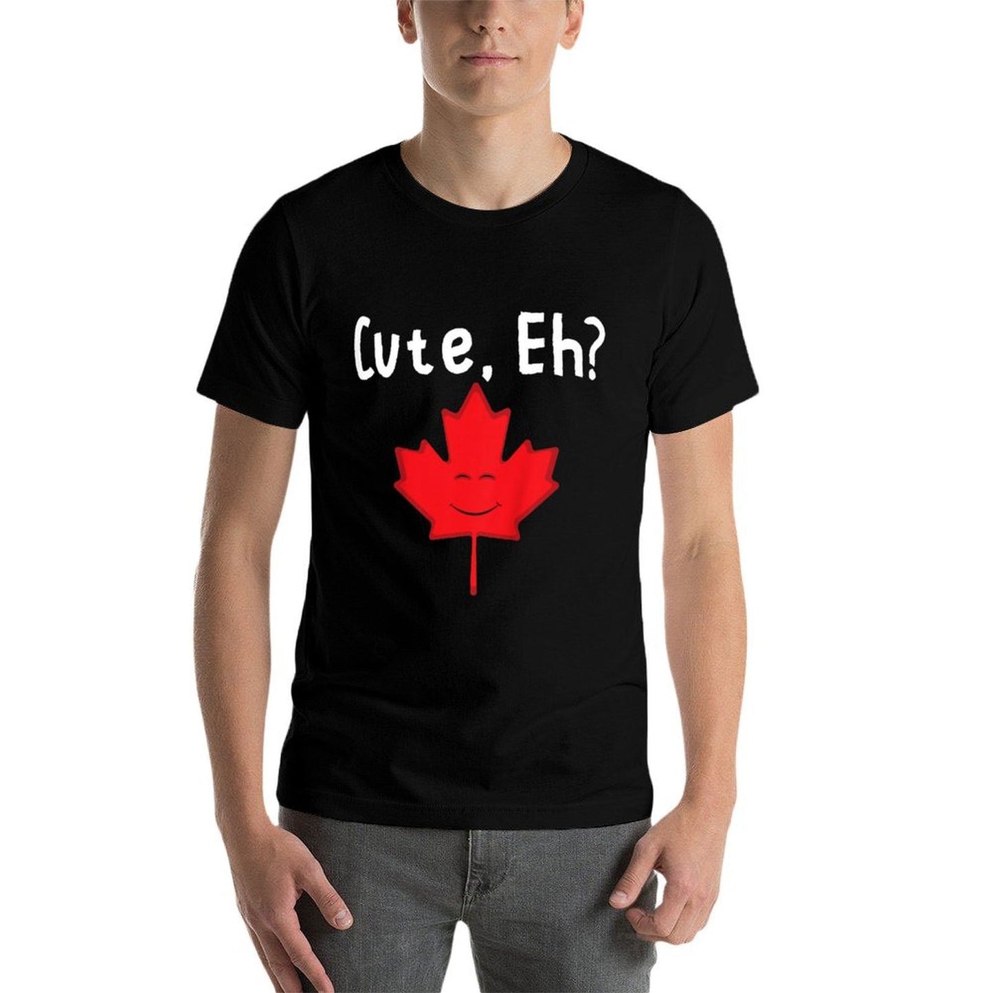 Kids Cute Eh Maple Leaf Cute Canada Canadian Kids Baby Boys Girls  Rolled Sleeves T-Shirt