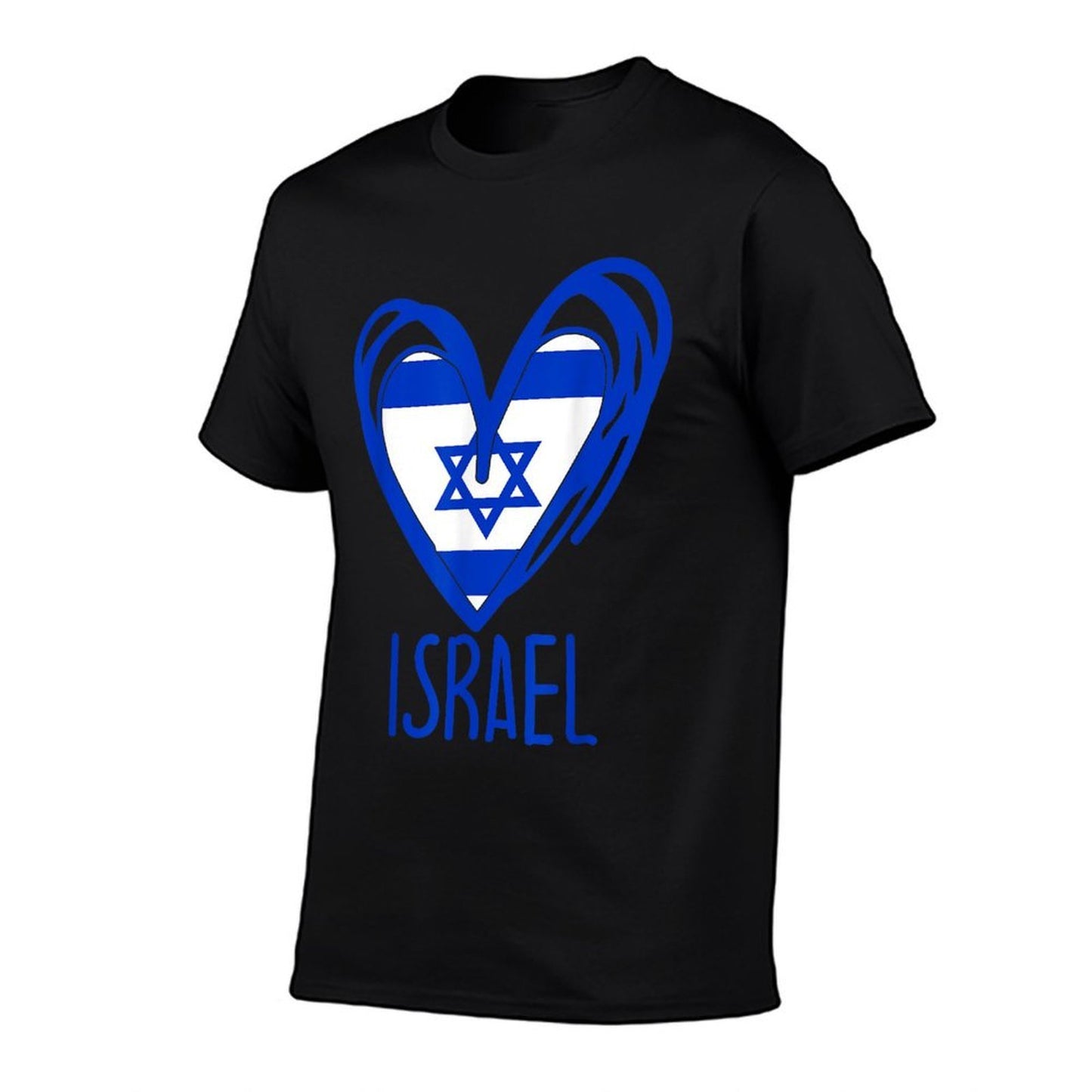 Patriotic Israel Pride Israeli Heart Flag  Lightweight T-Shirt