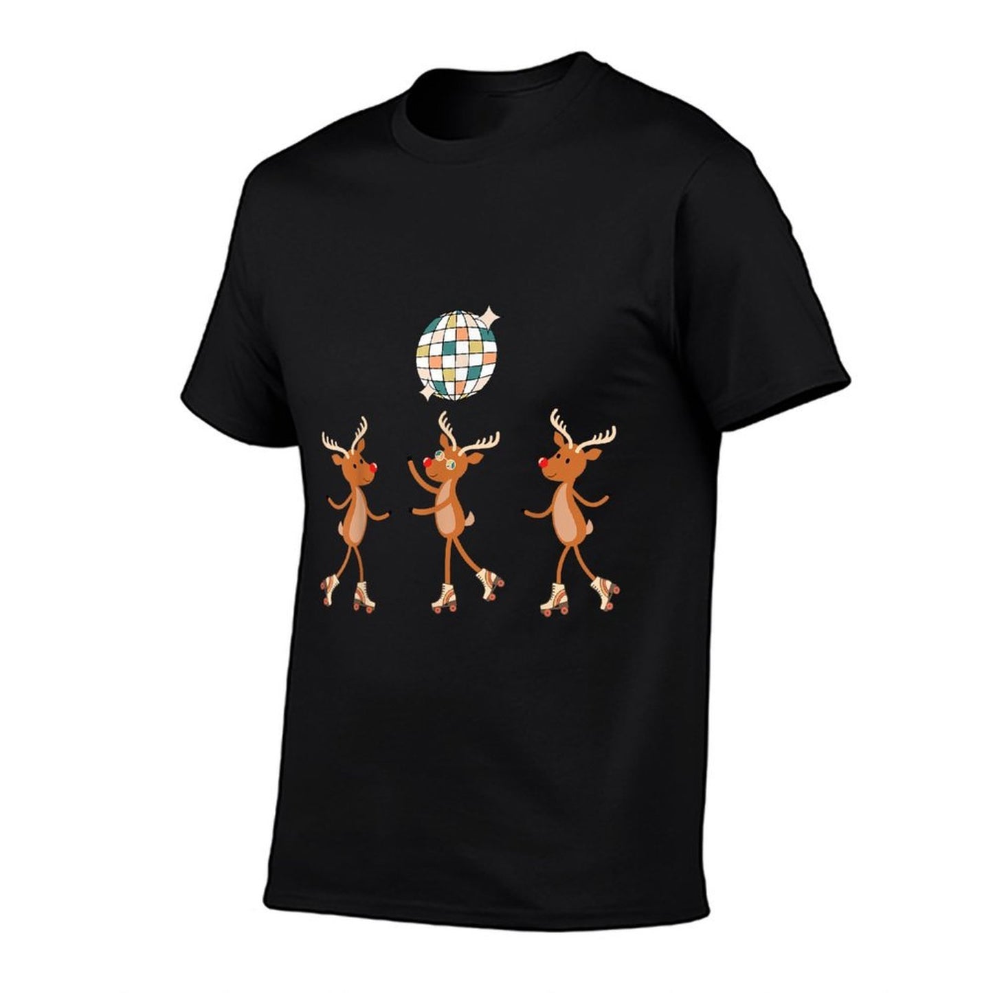 Reindeer Roller Skating Roller Skater Rollerskate Christmas  Classic T-Shirt