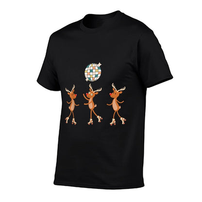 Reindeer Roller Skating Roller Skater Rollerskate Christmas  Classic T-Shirt