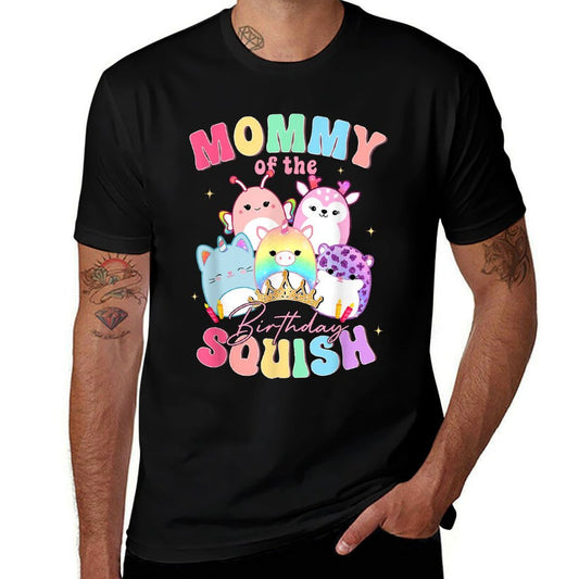 Birthday Girl For Birthday Party Squish Squad Mallow Girls  Relaxed-fit T-Shirt