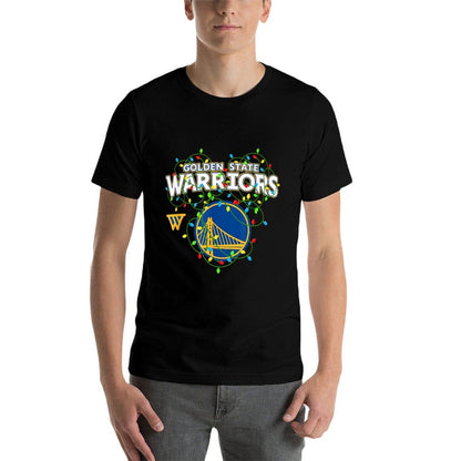 NBA Golden State Warriors Christmas Tangled Lights  Relaxed-fit T-Shirt