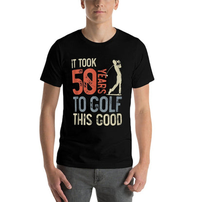 50 Year Old Golfer Golfing Golf 50th Birthday, Funny Golf  Easy-care T-Shirt