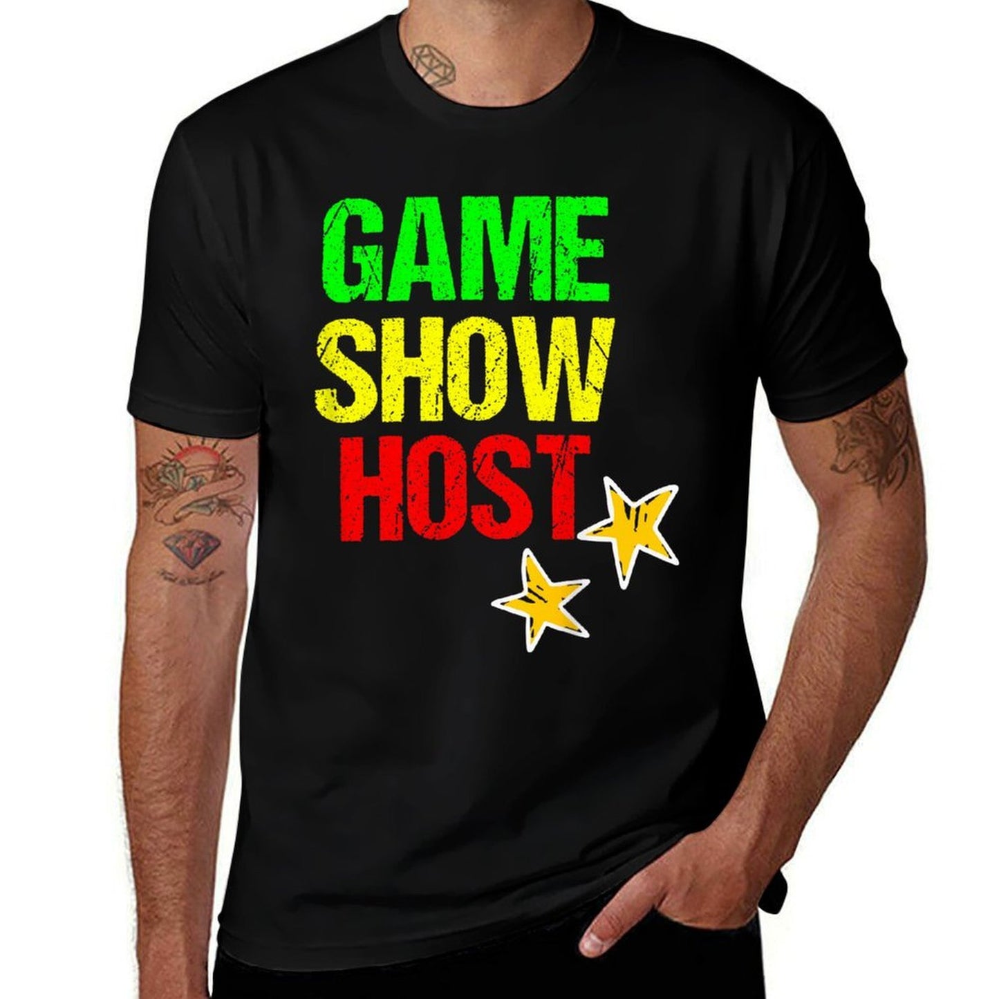 Game Show Host Board Game  Rolled Sleeves T-Shirt