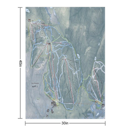 Gore Mountain Resort Trail Map Wrinkle-free Throw Blanket