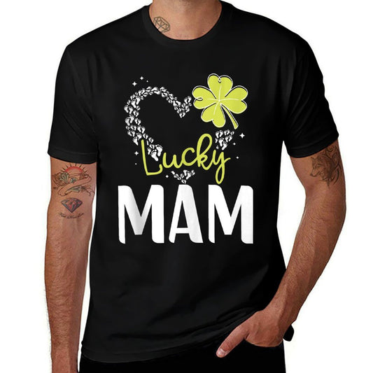 Funny Lucky Mam St Patricks Day Womens  Easy-care T-Shirt