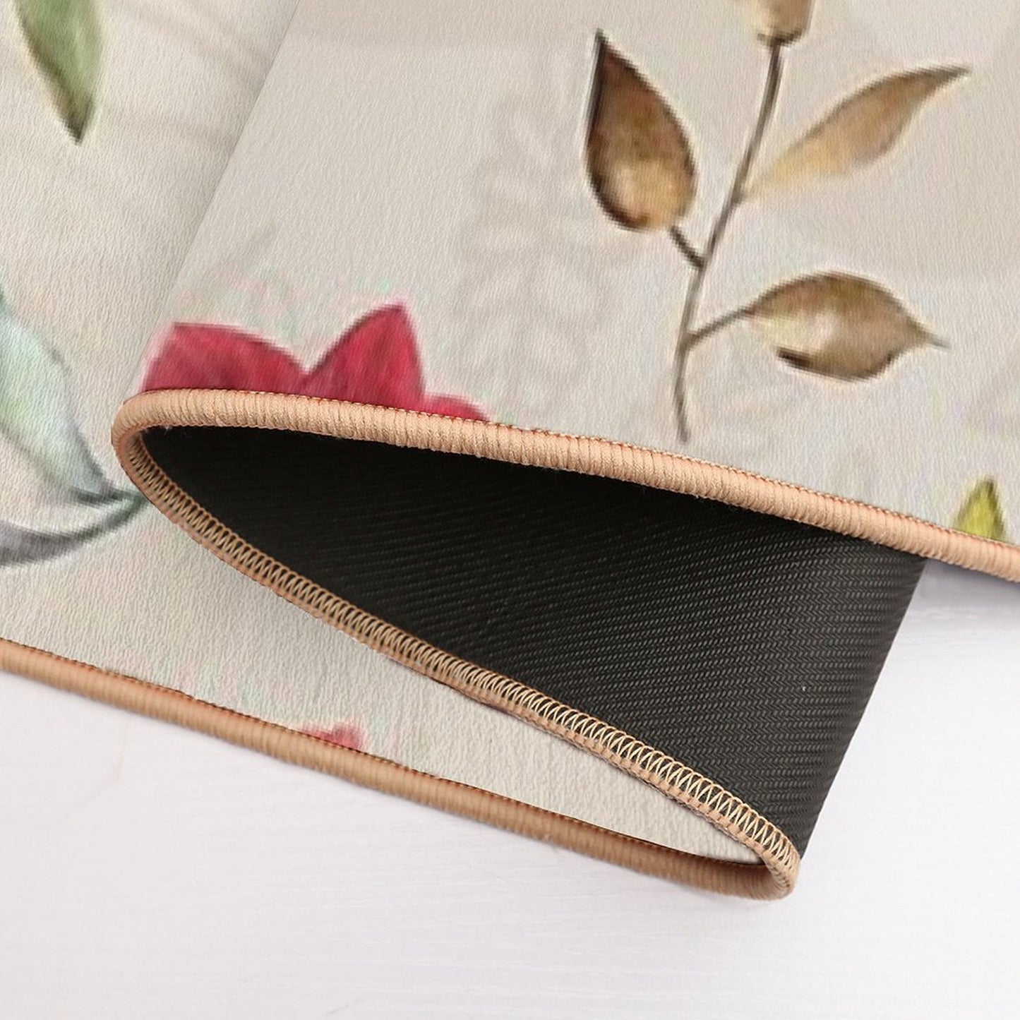 Beautiful Ivory Watercolour Wildflower  Anti-Trip Bath Mat