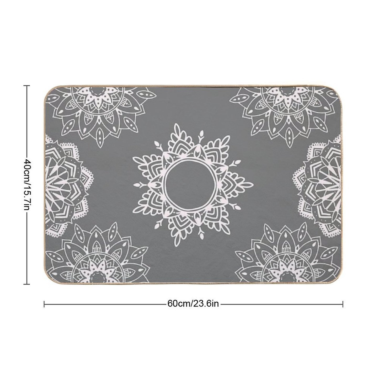 Peculiar Mandala Pattern  Non-Slip Bath Mat
