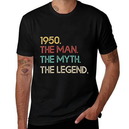 Mens 1950 The Man Myth Legend Vintage 70th Birthday Funny Gift  Soft T-Shirt
