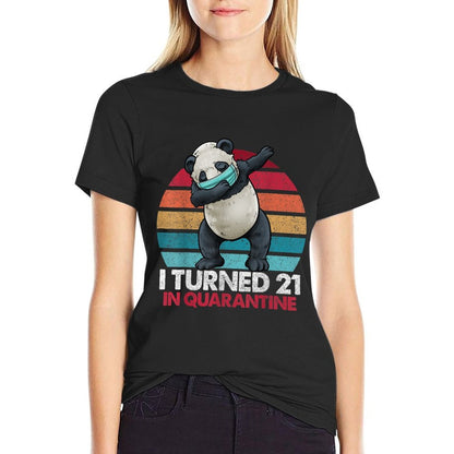 I Turned 21 In Quarantine 2020 Dabbing Panda 21st Birthday  Classic T-Shirt