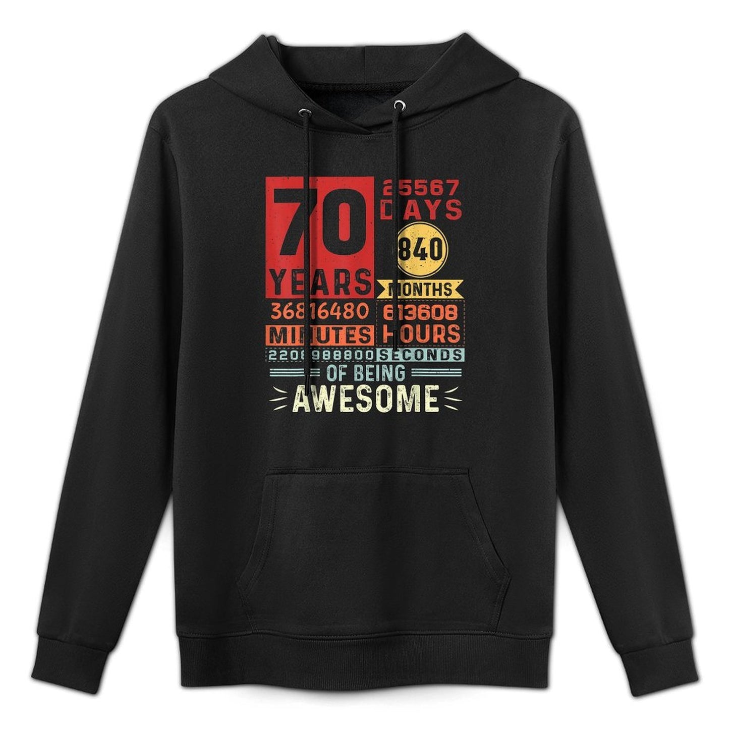Seventy Years of Being Awesome 70 Years Old 70th Birthday Casual Wear Hoodie