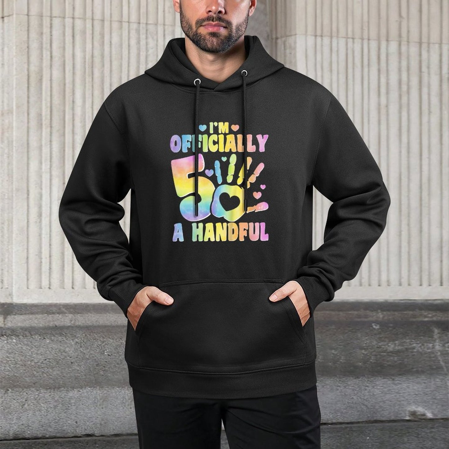 Im A Handful 5 Years Old - 5th Birthday Party Kids Pilling-Resistant Hoodie