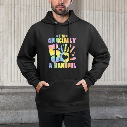 Im A Handful 5 Years Old - 5th Birthday Party Kids Pilling-Resistant Hoodie