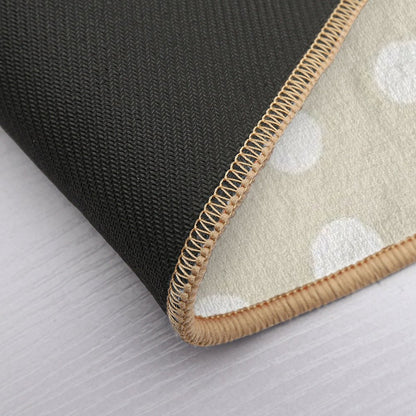 Irregular Abstract Retro Modern Dots Or Blobs Circle Pattern  Repositionable Bath Mat