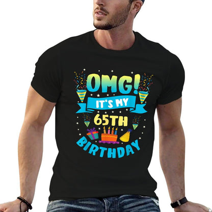 65 Year Old Shirt OMG It's My 65th Birthday  Tagless Design T-Shirt