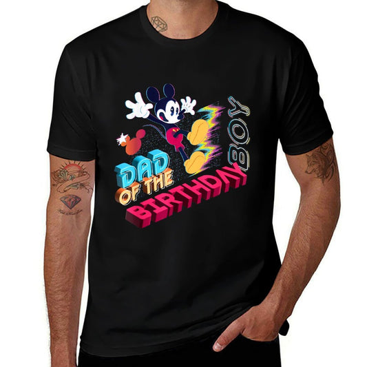 Disney Mickey Mouse Family Star Dad of The Birthday Boy  Easy-care T-Shirt