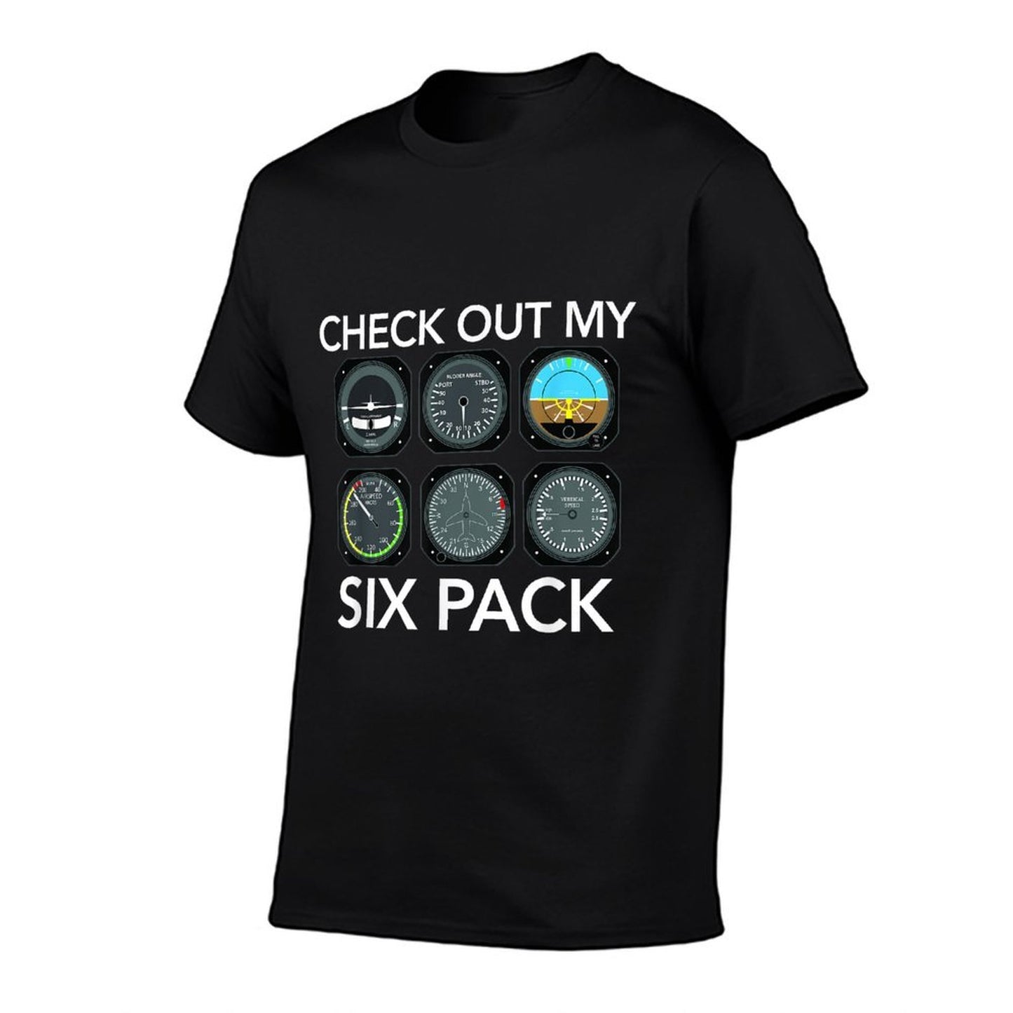 Check Out My Six Pack Funny Aviation Pilot Flying Xmas Gift  Versatile T-Shirt
