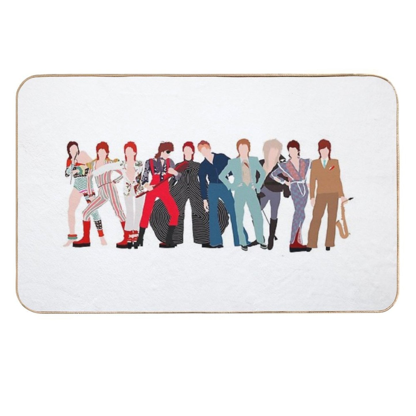 David Bowie Outfits  Fade-Resistant Bath Mat