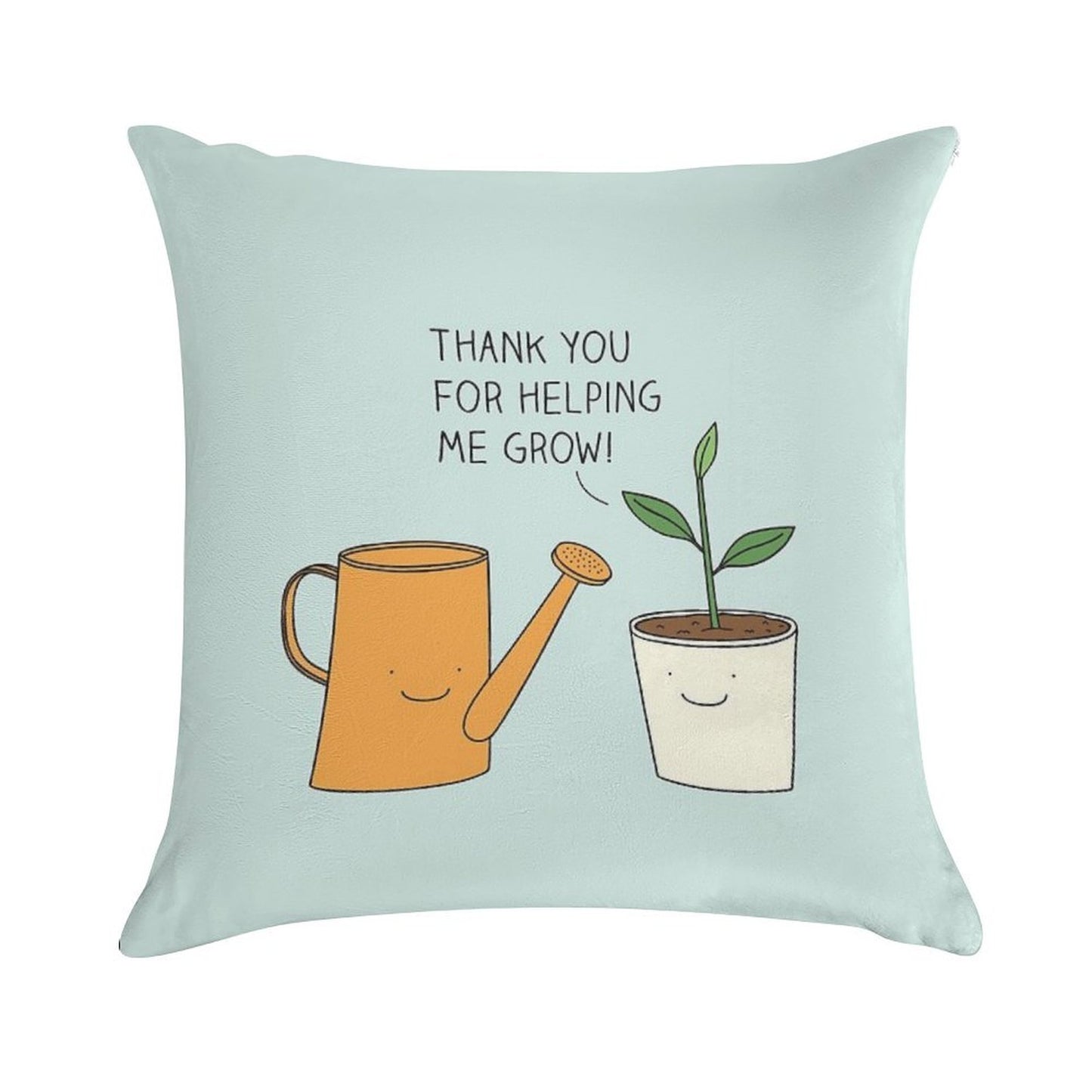 Thank You for Helping Me Grow! Soft Bedroom Essential Throw Pillow