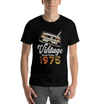 Vintage 1975 Cassette Pencil 50th Birthday  Easy-care T-Shirt