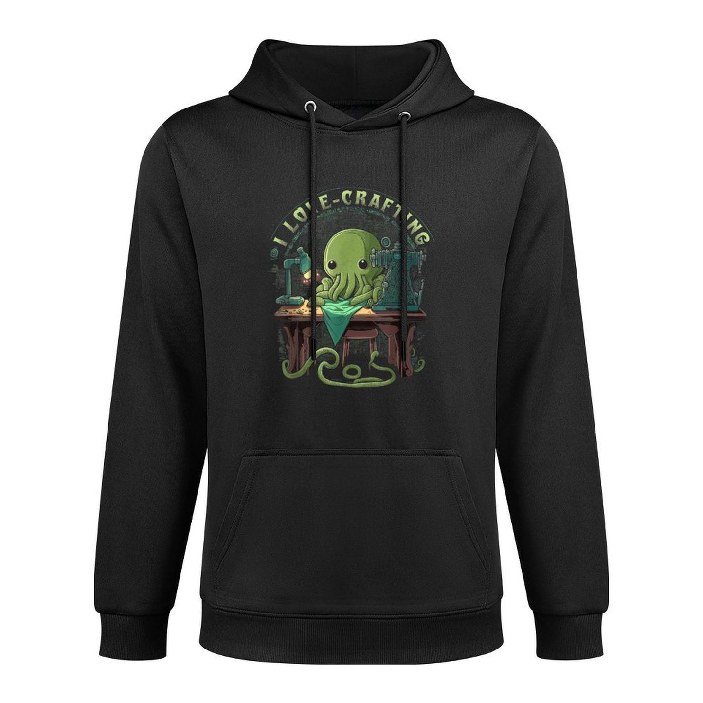 Cthulhu I Love Crafting, Funny Cute Sewing Cthulhu Versatile Streetwear Hoodie