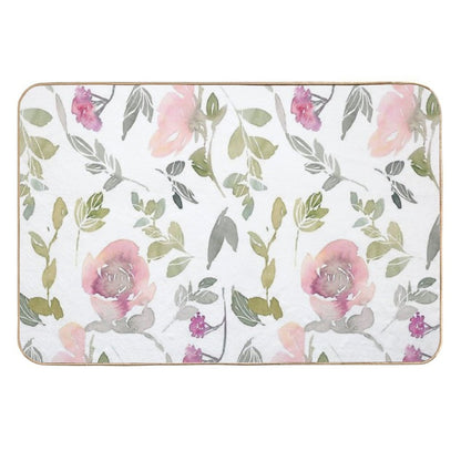 Watercolor Flower Pattern  Versatile Bath Mat
