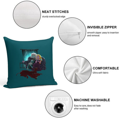 Cozy Winter Night Soft Durable Construction Throw Pillow