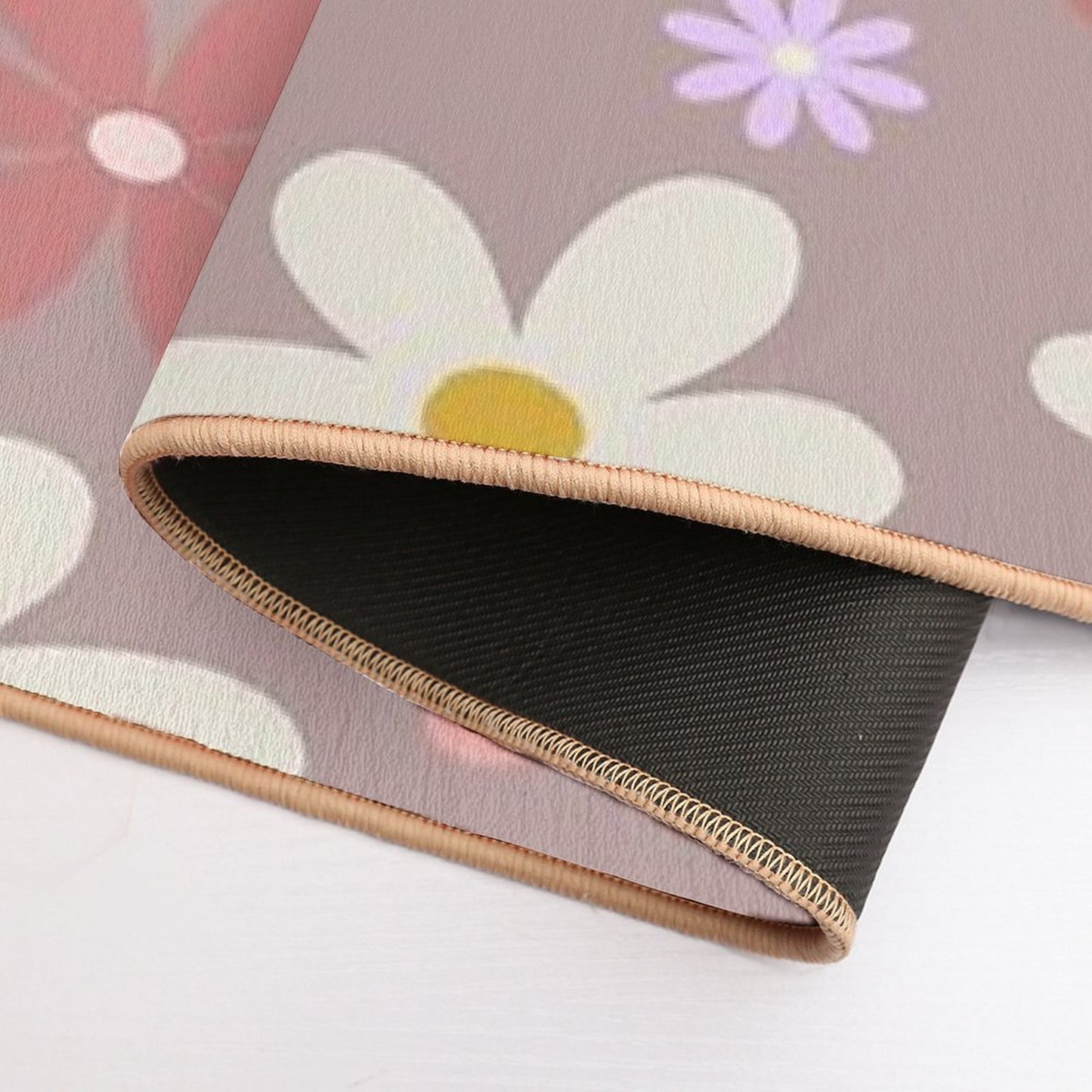 Small Unique Flower Pattern  Repositionable Bath Mat