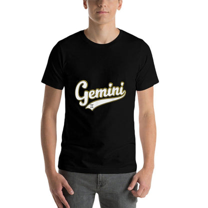 Gemini Zodiac Sign Astrology May June Birthday Retro  Heathered Texture T-Shirt