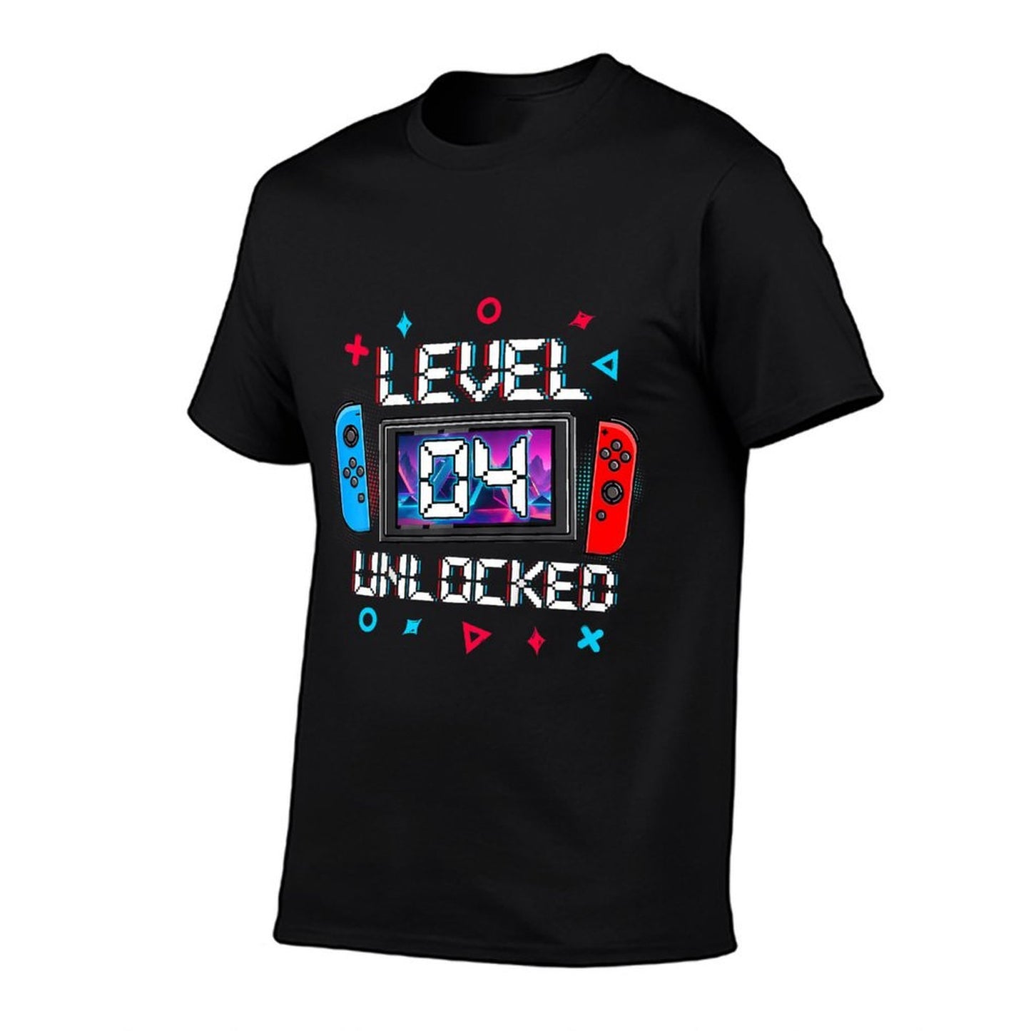 Kids Level 4 Unlocked Gamer 4th Birthday Gift Video Game Boys  Graphic-printed T-Shirt