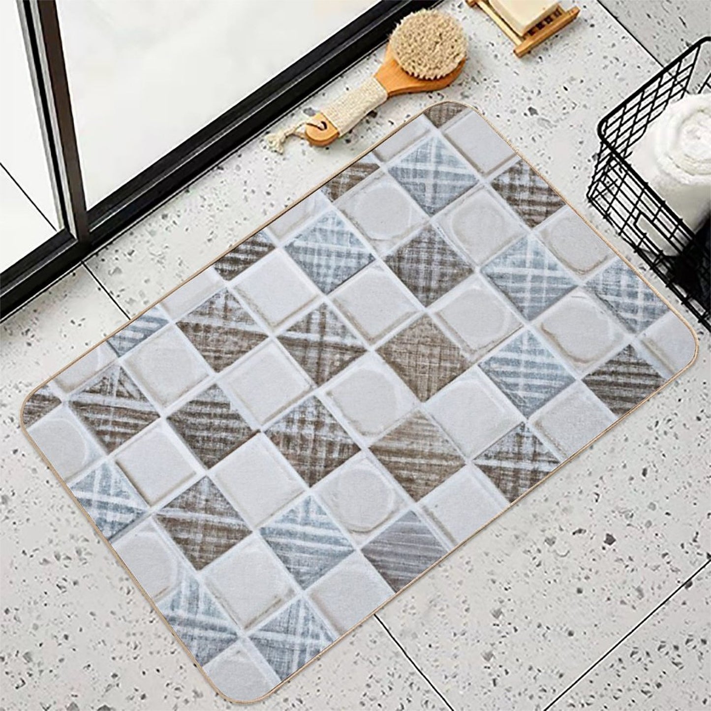 Tile Pattern  Toxin-Free Bath Mat