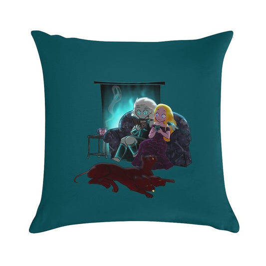 Cozy Winter Night Soft Durable Construction Throw Pillow