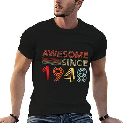 75 Birthday Decorations Men Women 1948 BDay 75th Birthday  Polyester Blend T-Shirt