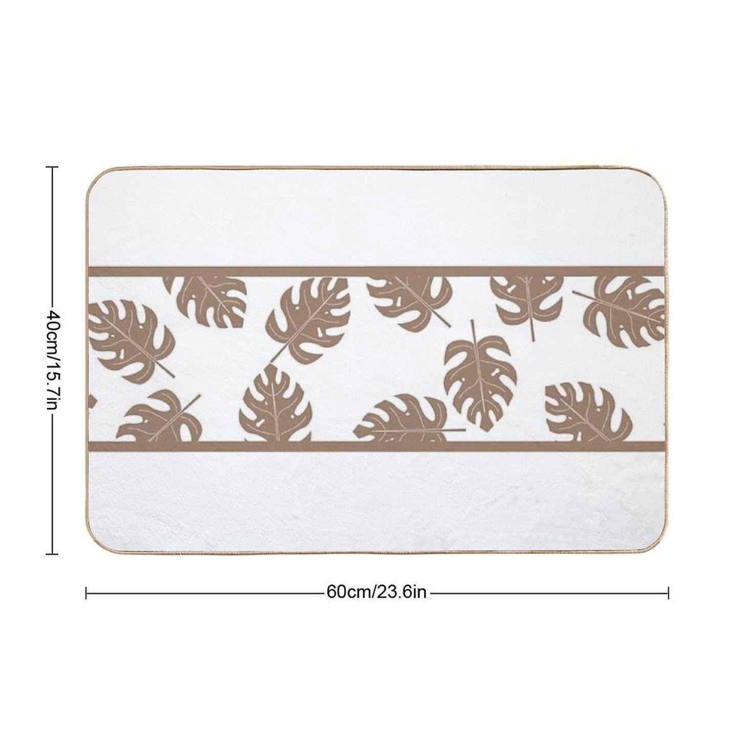 Tan Palms  Odorless Bath Mat