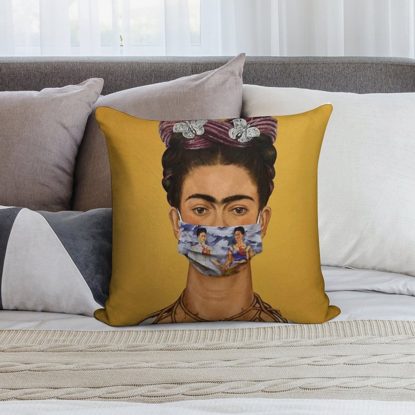 Frida Kahlo in 2020 Soft Skin-Friendly Throw Pillow