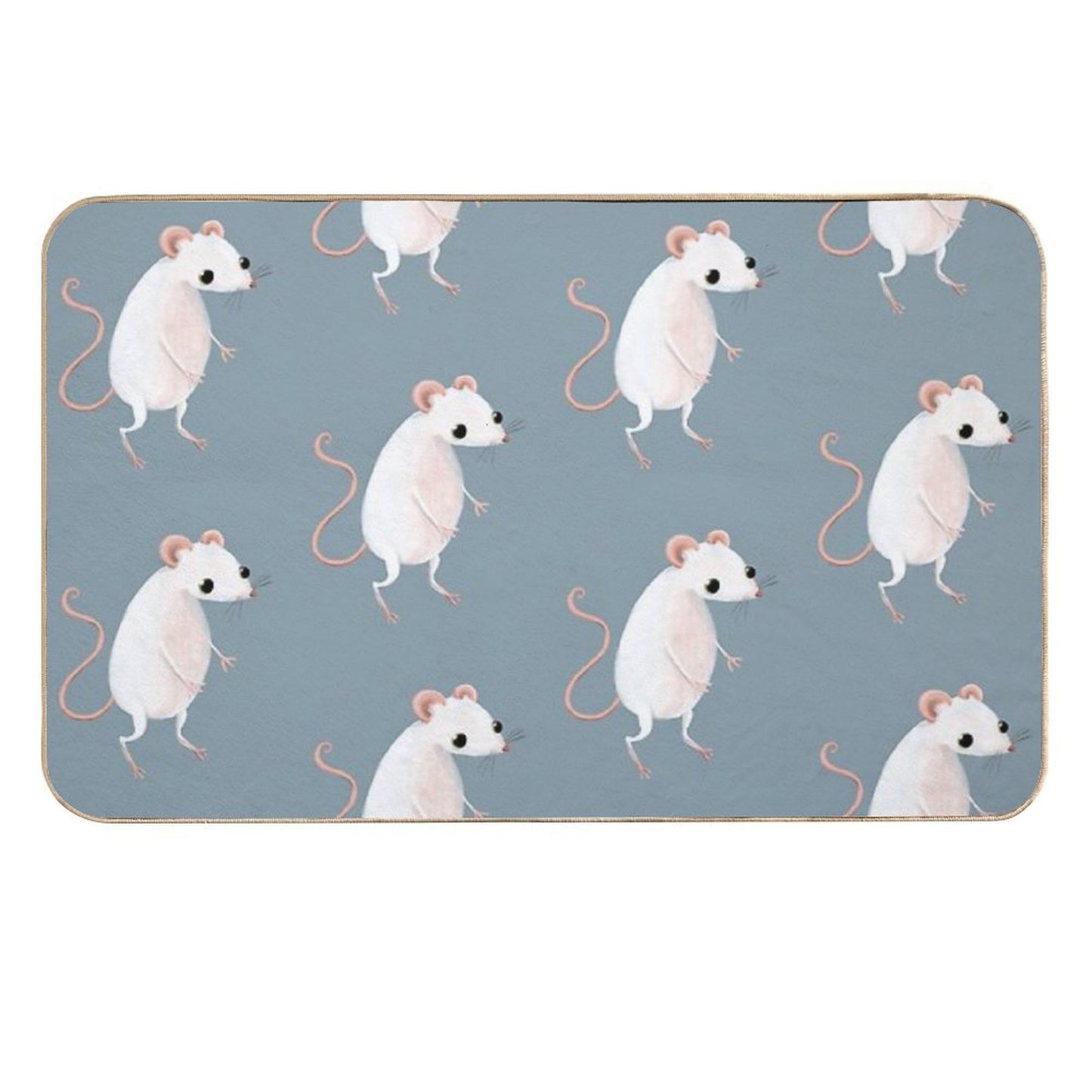 Cute Little White Mouse  Versatile Bath Mat
