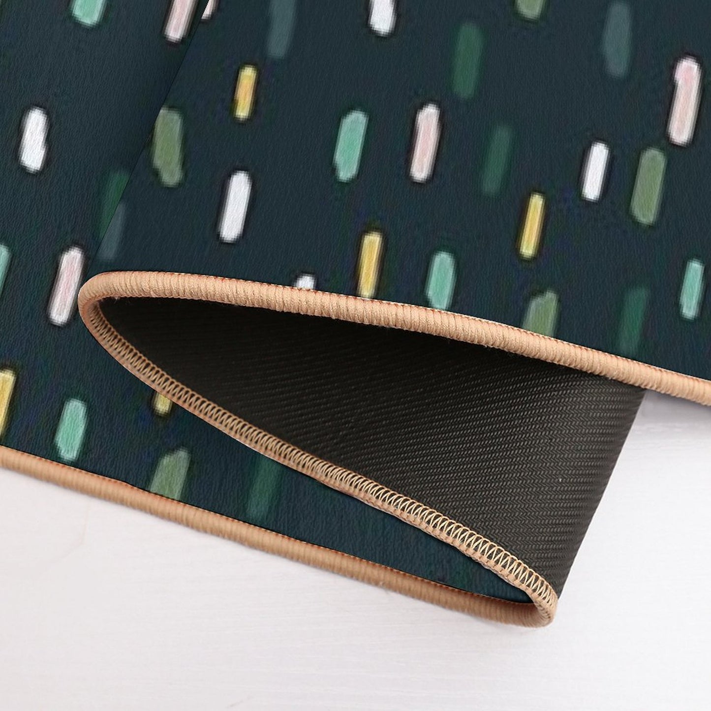 Simple Navy Pattern  Pet-Safe Bath Mat