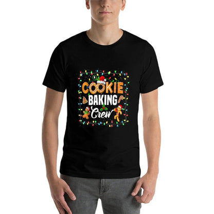 Christmas Cookie Baking Crew Cookie Crew Family Christmas  Ribbed Collar T-Shirt