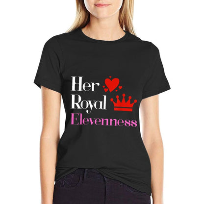 Shirt for 11 Year Old - 11th Birthday Gift Royal Elevenness  Heathered Texture T-Shirt