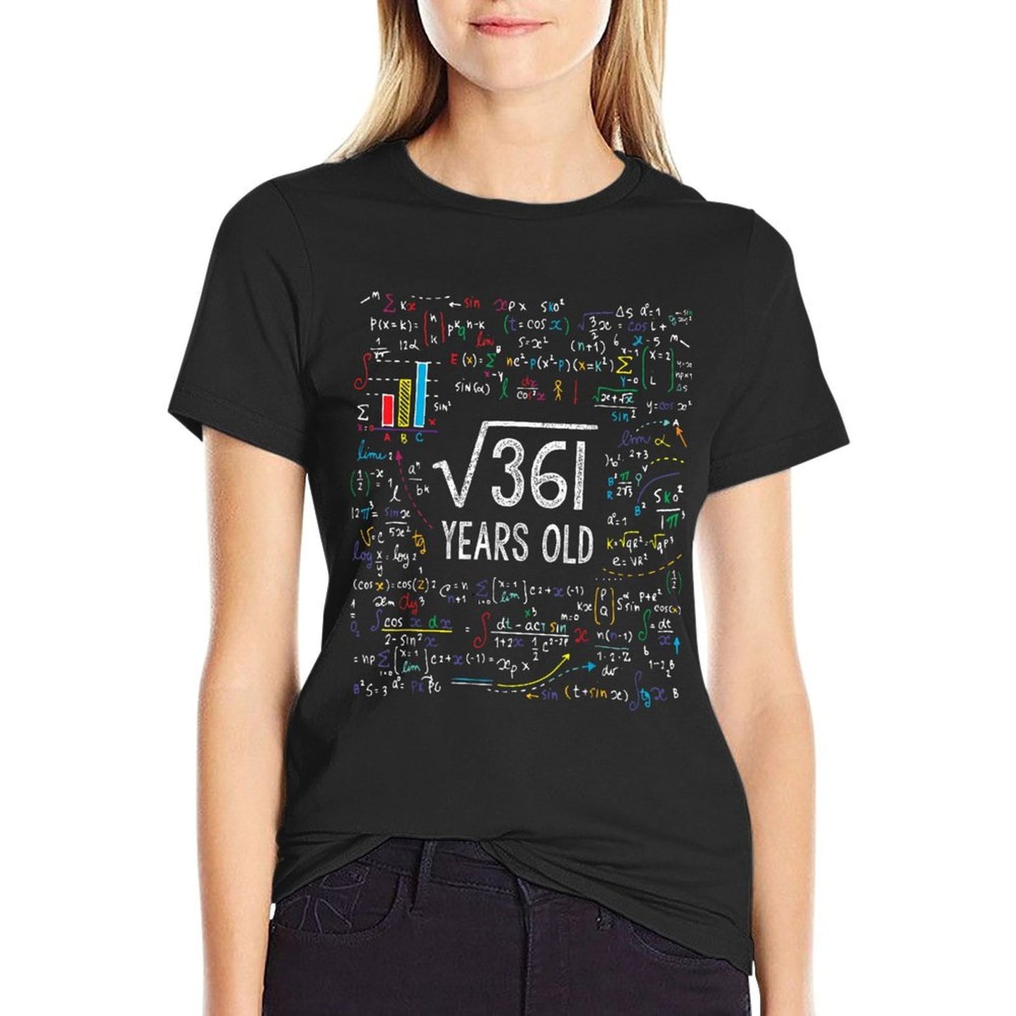 Square Root Of 361 19th Birthday 19 Year Old Gifts Math Bday  Relaxed-fit T-Shirt
